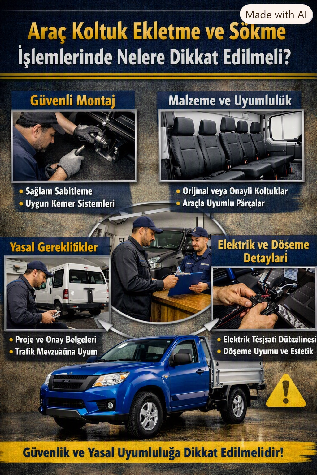 Araç Koltuk Ekletme ve Sökme İşlemlerinde Nelere Dikkat Edilmeli?