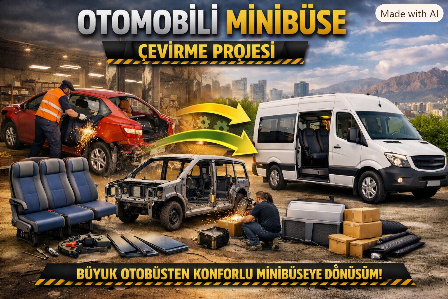 Otomobili Minibüse Çevirme Projesi