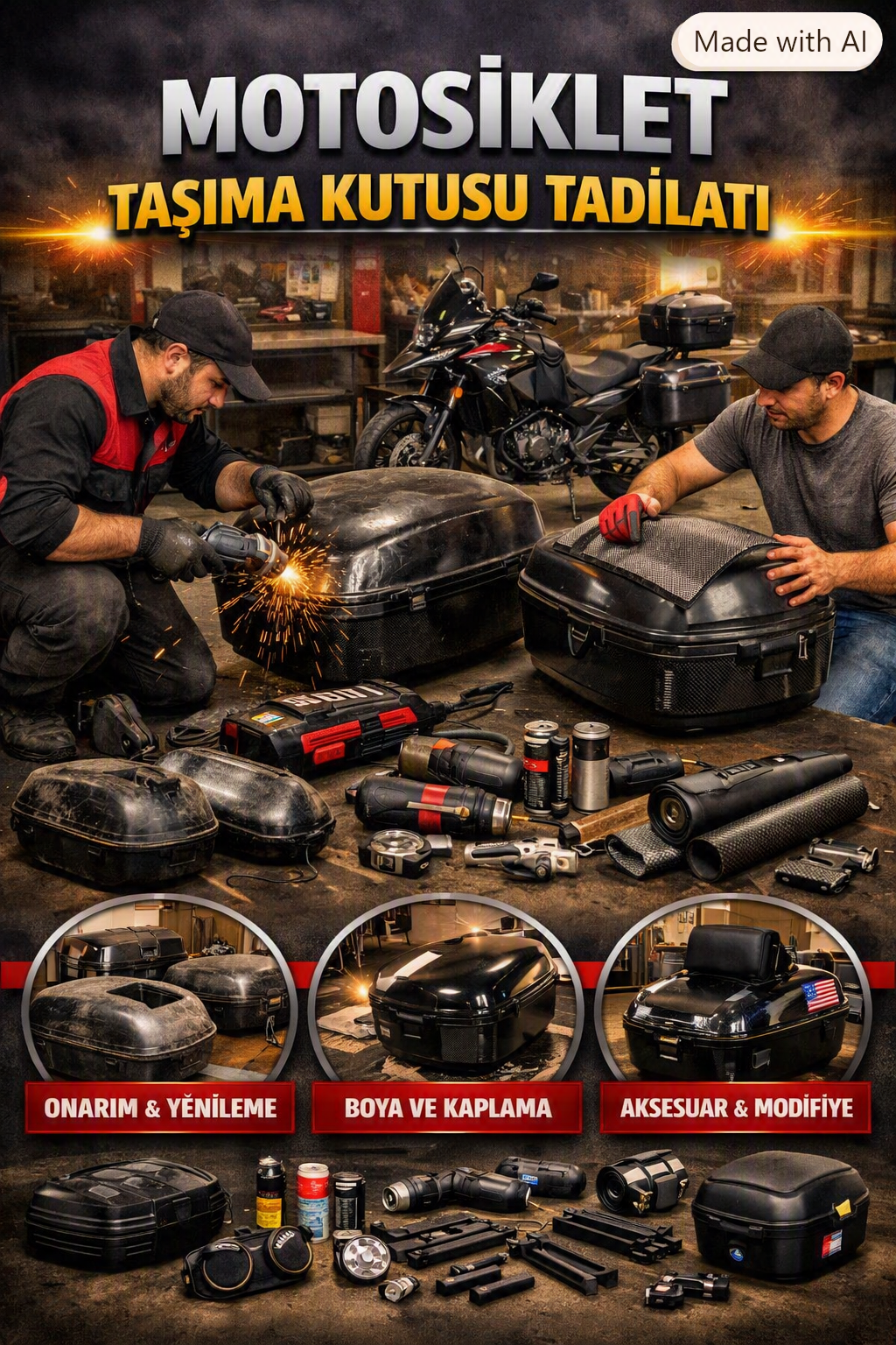 Motorsiklet Taşıma Kutusu Tadilatı