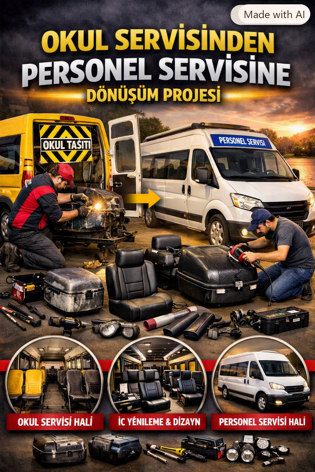 Okul Servisinden Personel Servisine Dönüşüm Projesi