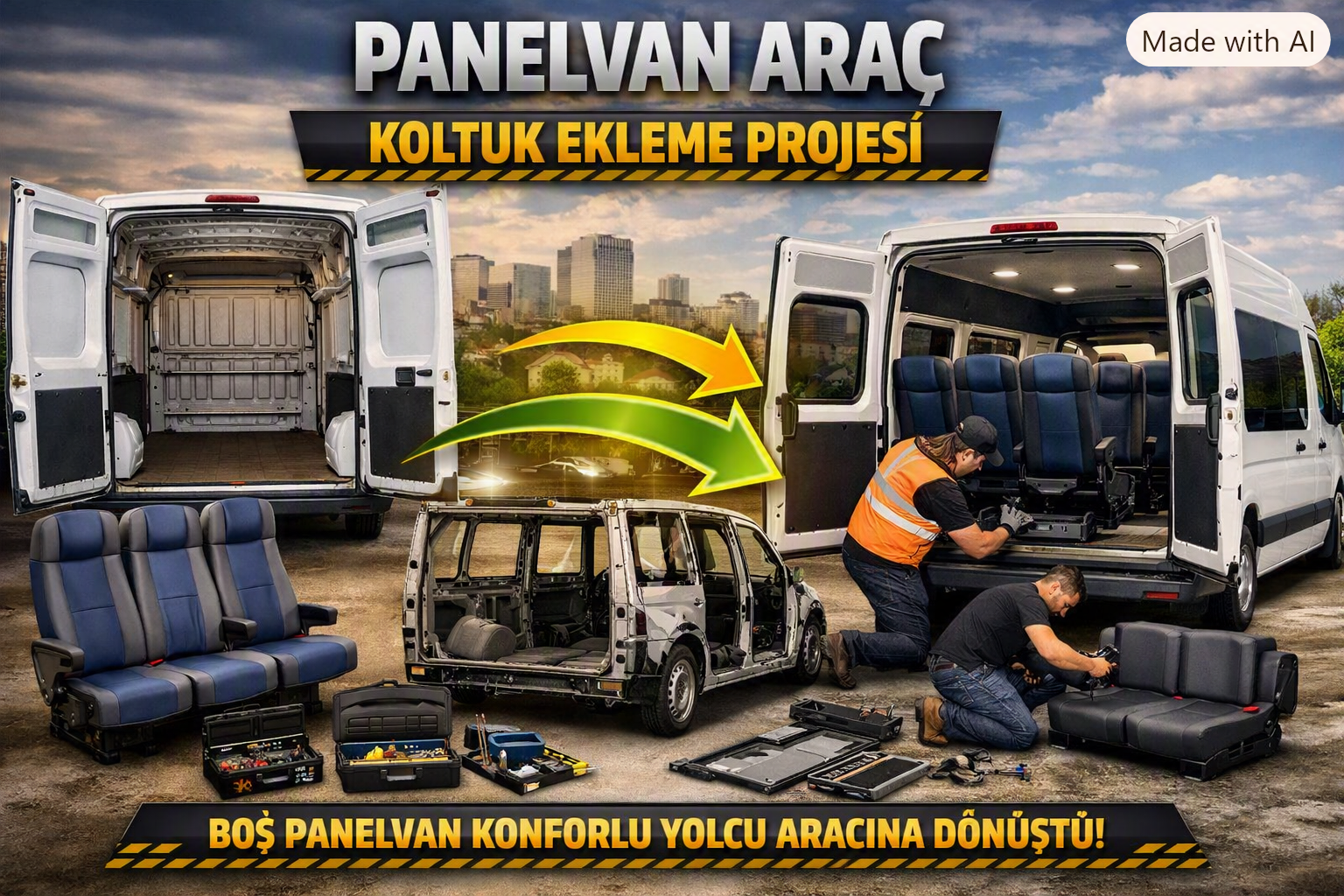 Panelvan Araç Koltuk Ekleme Projesi
