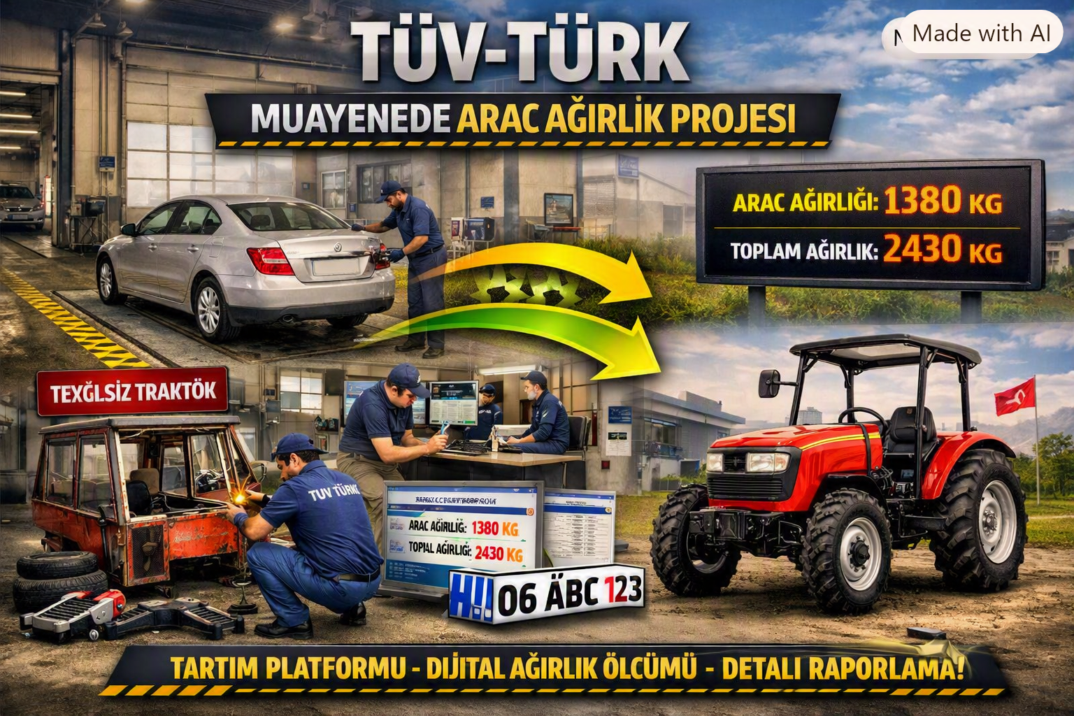Tüv-Türk Muayenede Araç Ağırlık Projesi